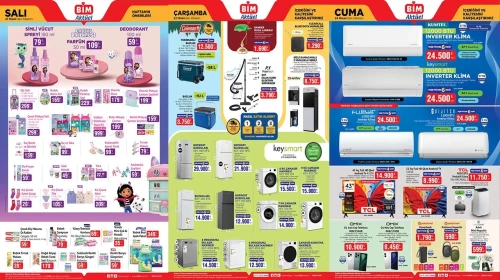 BİM'den Nisan Ayına Özel: Klima, Otomatik Çadır ve Damacanalı Sebil Fırsatları!