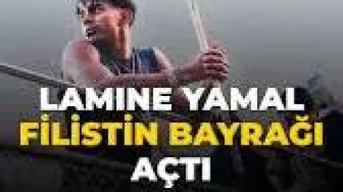 Lamine Yamal şampiyonluğu Filistin bayrağıyla kutladı