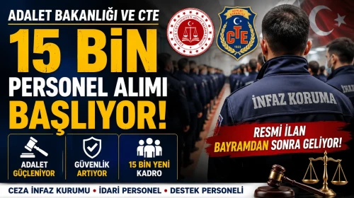 Adalet Bakanlığı ve CTE 15 Bin Personel Alımı Başlıyor: Resmi İlan Bayramdan Sonra Geliyor