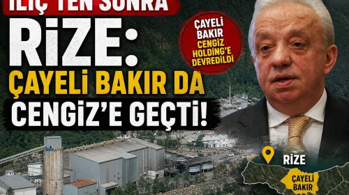 İliç'ten sonra Rize: Çayeli Bakır da Cengiz'e geçti!