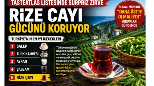 TasteAtlas Listesinde Sürpriz Sonuç: Rize Çayı İlk 5’te Gücünü Korudu