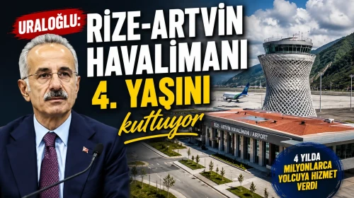 Uraloğlu: Rize-Artvin Havalimanı 4. yaşını kutluyor