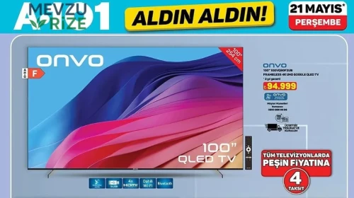 A101’de teknoloji şöleni başlıyor: 21 Mayıs Perşembe A101’e Google QLED TV geliyor