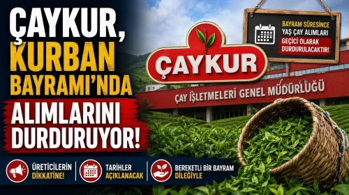 ÇAYKUR, Kurban Bayramı'nda alımlarını durduruyor!