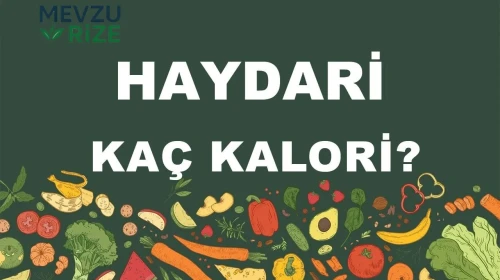 Haydari kaç kalori? Haydarinin besin değerleri neler?