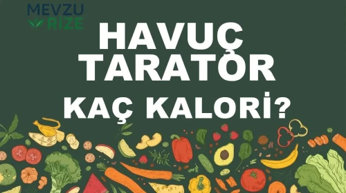 Havuç Tarator kaç kalori? Havuç Taratorun besin değerleri neler?