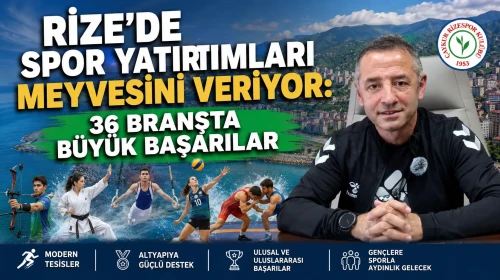 Rize'de Spor Yatırımları Meyvesini Veriyor: 36 Branşta Büyük Başarılar