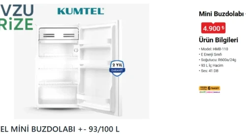 Küçük alanlara büyük çözüm: BİM’e 19 Haziran Cuma Kumtel Mini Buzdolabı geliyor!