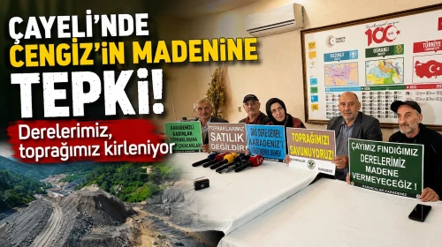 Çayeli’nde Cengiz’in madenine tepki: Derelerimiz, toprağımız kirleniyor