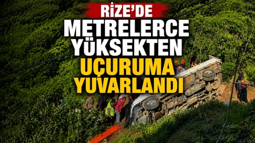Çayeli'nde Uçurumdan Düşen Sürücü Kurtarıldı! Ekipler Zamanla Yarıştı!