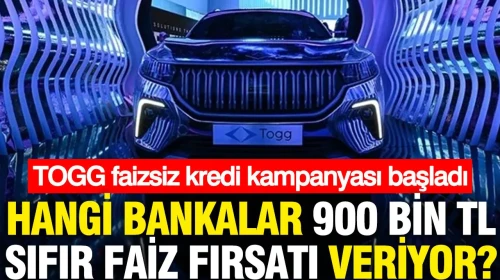 TOGG'dan Yenilikçi Faizsiz Kredi Fırsatı: 900 Bin TL Hangi Bankalardan Alınabilir?