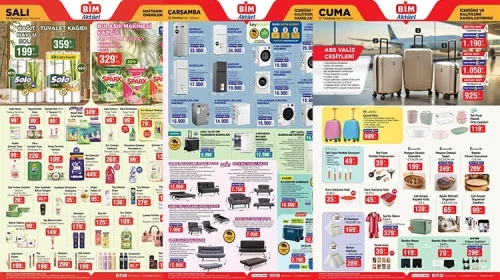 🛒 BİM'de Bu Hafta Yok Yok! Tekerlekli Buzluk, Valiz, Beyaz Eşya ve Mutfak Ürünlerinde Dev Fırsatlar