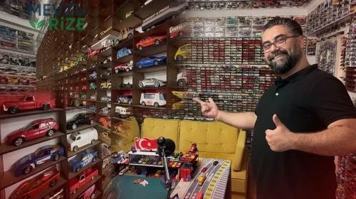 35 Yılda 15 Bin Araç Modeli Topladı, Tavanları da Araba ile Doldurdu!