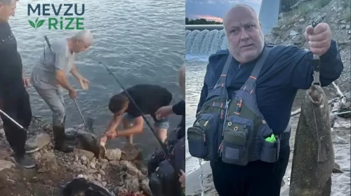 Meriç Nehri'nde 30 Kiloluk Yayın Balığına Yakalanan Avcılar Göz Doldurdu!