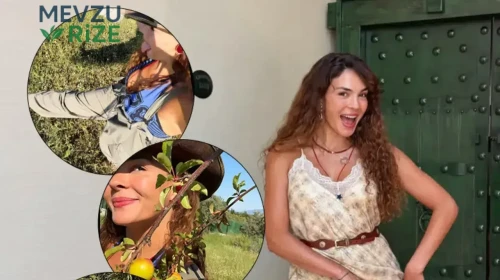 Ebru Şahin Bahçede Kovboy Tarzıyla Erik Topladı!