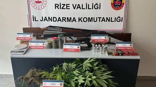 Rize'de uyuşturucu ve aranan şahıslara yönelik operasyon