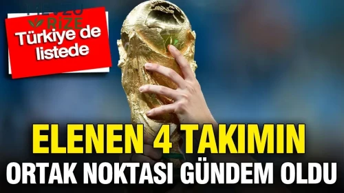 Dünya Kupası'ndan Veda Eden 4 Takım Arasında Türkiye de Var: Ortak Özellikleri Nedir?