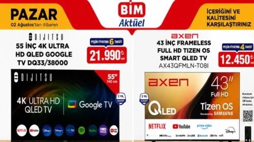 BİM 2 Ağustos 2026 Aktüel Kataloğu Yayınlandı! Televizyon, Elektrikli Bisiklet ve Cep Telefonlarında Büyük İndirim