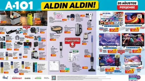 A101 20 Ağustos 2026 aktüel ürünler neler, hangi ürünler indirimde?