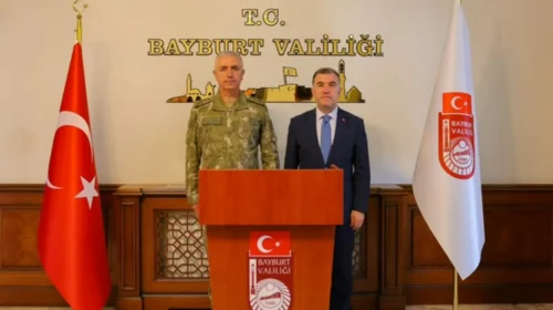 3’üncü Ordu Komutanı Tümgeneral Burhan Aktaş’tan Bayburt Valisi Mustafa Eldivan’a Ziyaret