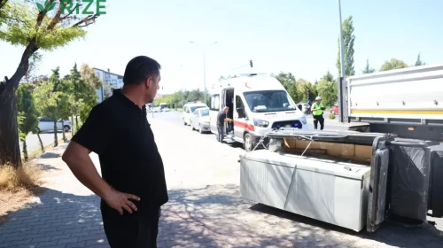 Ambulansa yol vermek isterken motosikleti sıkıştırdı: Nevşehir'de talihsiz kaza