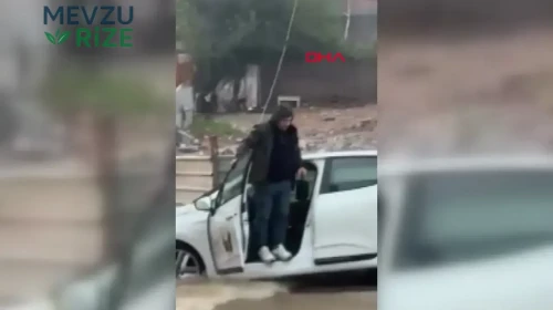 Sultanbeyli'de Çöken Yolda Mahsur Kalan Araç Başarıyla Kurtarıldı!