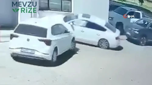 Kontrolden Çıkan Araç, Bakın Kimin Üzerine Giderek Durduruldu: O Anlar Güvenlik Kamerasında!