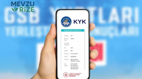 KYK yurt başvuru sonuçları 2026, Rize KYK yurtları, GSB yerleştirme sonuçları