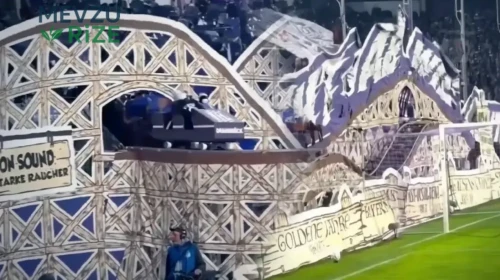 Osnabrück-Bayern Münih maçında koreografi gündem oldu: Tribünde roller coester yaptılar