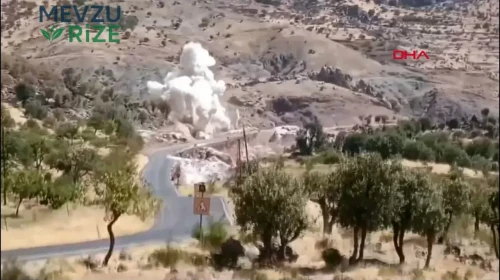 Siirt'te yol çalışmasında kontrollü patlama gerçekleştirildi