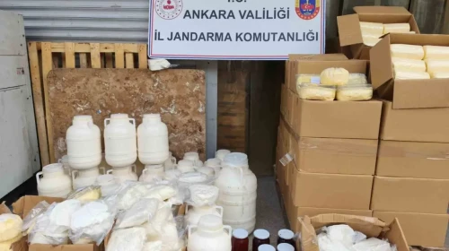 Sofralara zehir saçacaklardı! Başkentte sahte gıda operasyonunda yüzlerce kilogram sahte süt ürünü ele geçirildi