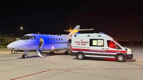 Batman'da 50 günlük Eylül bebek tedavi için ambulans uçakla Konya'ya sevk edildi
