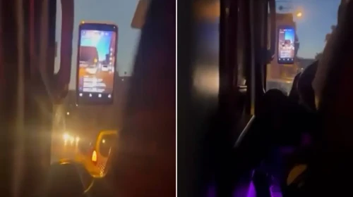 Bursa’da Özel Halk Otobüsü Şoföründen Şaşırtan Canlı Yayın!