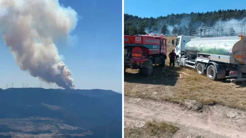 Çankırı-Ankara sınırında orman yangını: Işık Dağı'na havadan müdahale