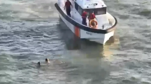 Rip akıntısına kapılarak ölümle burun buruna gelen 2 kişi böyle kurtarıldı