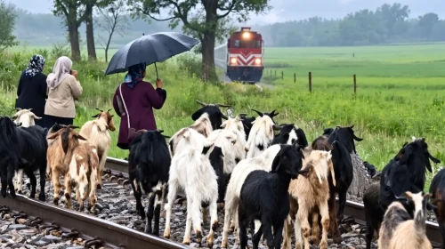 Hindistan'da tren kazası: Raylara giren keçiler kurtulamadı