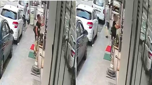 Samsun'da fırın kapısına bırakılan pastırma böyle çalındı