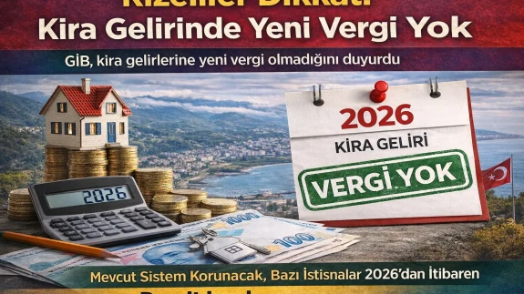 Rizeliler Dikkat! Kira Gelirinde Yeni Vergi Yok