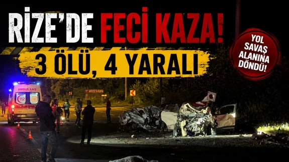 Rize'de katliam gibi kaza: 3 kişi öldü, 5 kişi yaralandı
