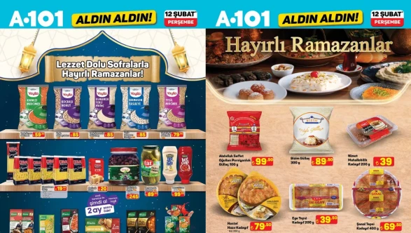 A101’de Ramazan’a Özel Hububat ve Bakliyat İndirimi! A101 12 Şubat Aktüel Kataloğu!