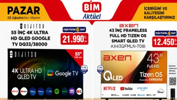 BİM 2 Ağustos 2026 Aktüel Kataloğu Yayınlandı! Televizyon, Elektrikli Bisiklet ve Cep Telefonlarında Büyük İndirim