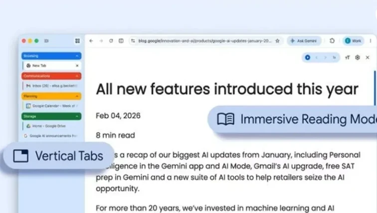 Chrome Tarayıcısına Dev Güncelleme: Sekmeler ve Okuma Deneyimi Yeniden Tasarlandı!