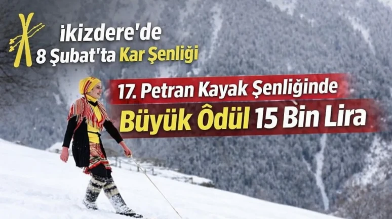 İkizdere’de 8 Şubat’ta Kar Şenliği, 17.Petran Kayak Şenliğinde Büyük Ödül 15 Bin Lira