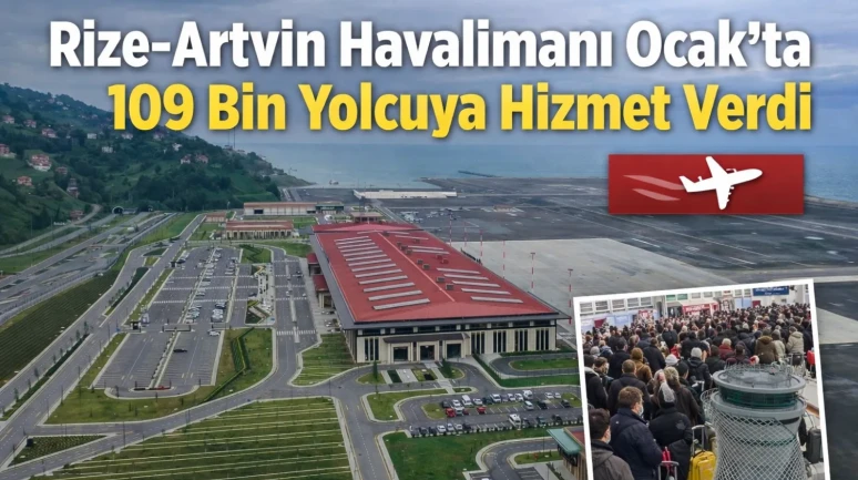 Rize-Artvin Havalimanı Ocak’ta 109 Bin Yolcuya Hizmet Verdi
