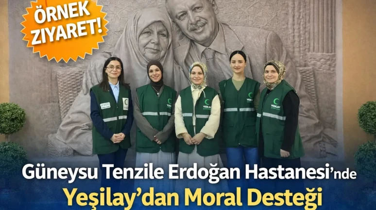 Güneysu Tenzile Erdoğan Hastanesi’nde Yeşilay’dan Moral Desteği