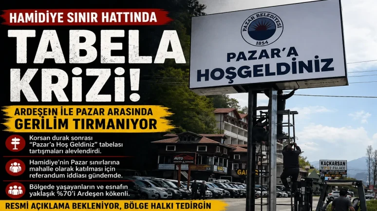 Hamidiye Sınır Hattında Tabela Krizi: Ardeşen ile Pazar Arasında Gerilim Tırmanıyor