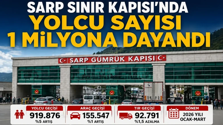 Sarp Sınır Kapısı’nda Yolcu Sayısı 1 Milyona Dayandı
