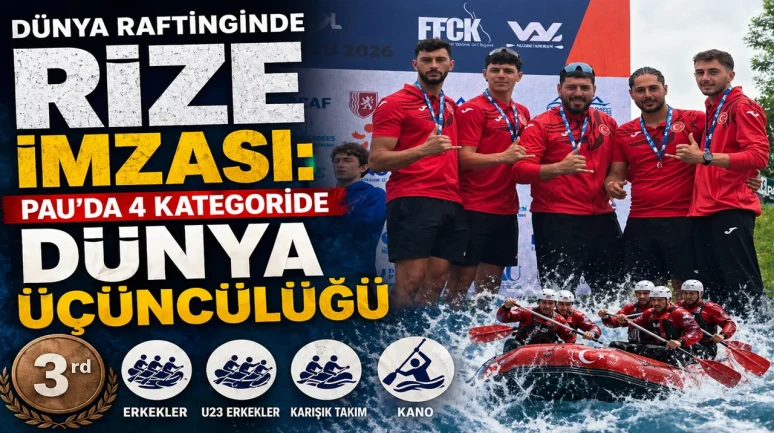 Dünya Raftinginde Rize İmzası: Pau’da 4 Kategoride Dünya Üçüncülüğü
