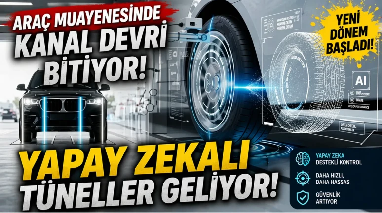 Araç muayenesinde kanal devri bitiyor: Yapay zekalı tüneller geliyor