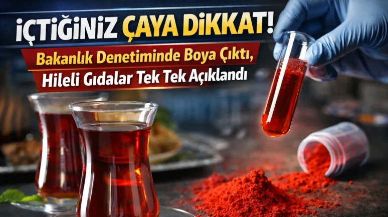 İçtiğiniz Çaya Dikkat! Bakanlık Denetiminde Boya Çıktı, Hileli Gıdalar Tek Tek Açıklandı